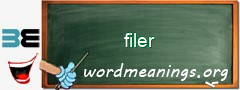 WordMeaning blackboard for filer